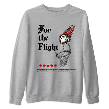 Sneaker match tees – Sneaker Tees To Match Air Jordan 4 Flight Club Shoes – For The Flight Tee Heather Grey 2