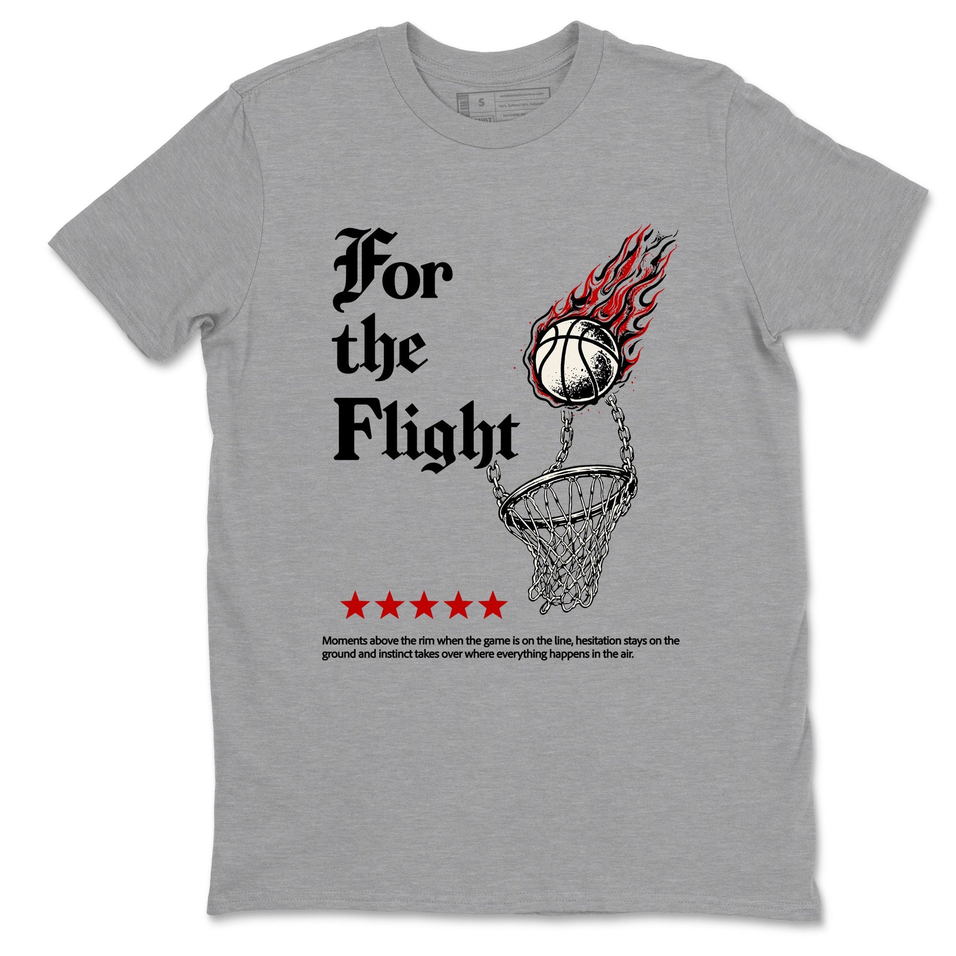 Sneaker match tees – Sneaker Tees To Match Air Jordan 4 Flight Club Shoes – For The Flight Tee Heather Grey 2
