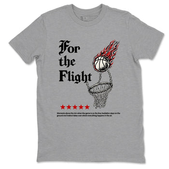 Sneaker match tees – Sneaker Tees To Match Air Jordan 4 Flight Club Shoes – For The Flight Tee Heather Grey 2