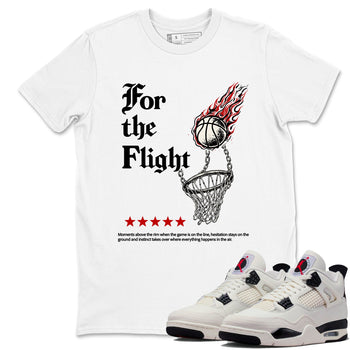 Sneaker match tees – Sneaker Tees To Match Air Jordan 4 Flight Club Shoes – For The Flight Tee White 1