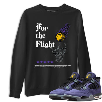 Best Sneakerfits graphic tee – Los Angeles Basketball Tees To Match Air Jordan 4 Lakeshow – For The Flight Tee Black 1