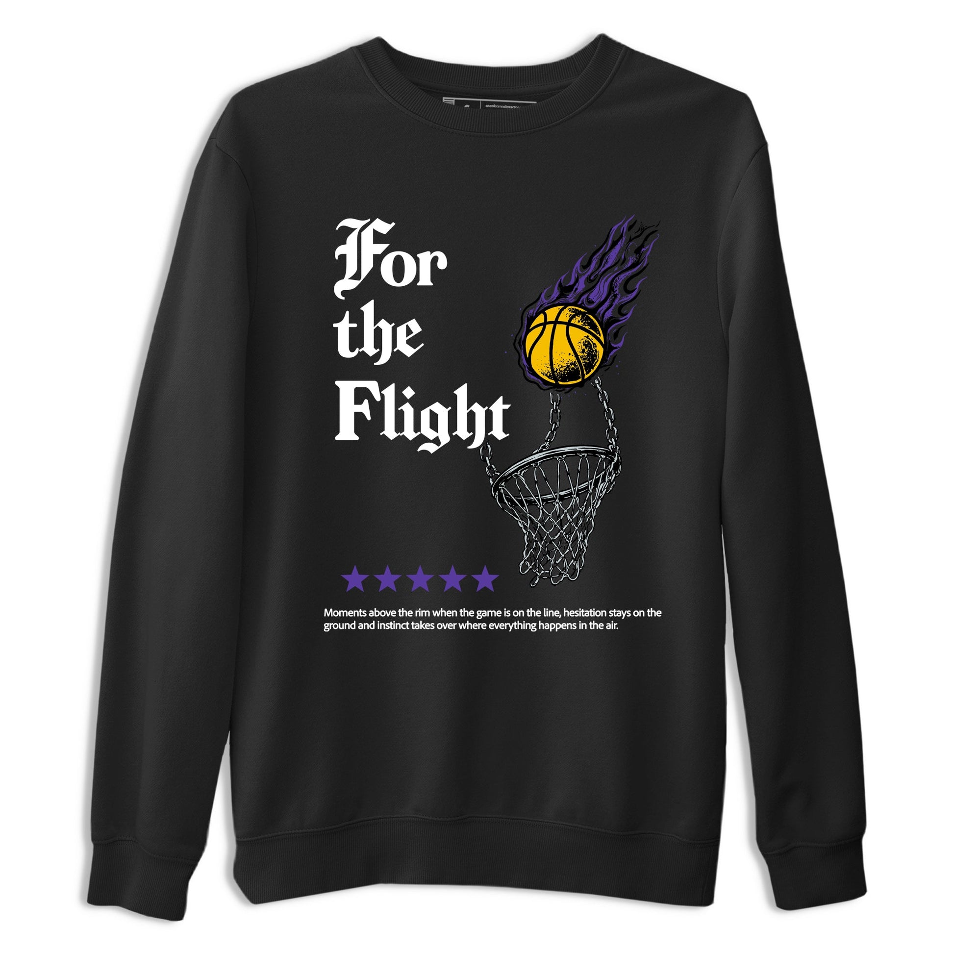 Best Sneakerfits graphic tee – Los Angeles Basketball Tees To Match Air Jordan 4 Lakeshow – For The Flight Tee Black 2