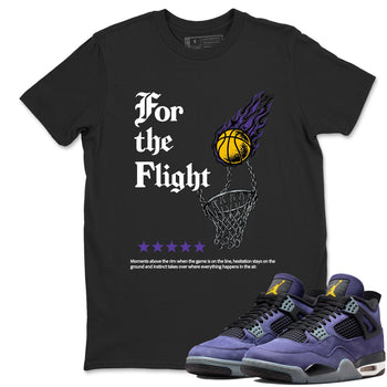 Best Sneakerfits graphic tee – Los Angeles Basketball Tees To Match Air Jordan 4 Lakeshow – For The Flight Tee Black 1