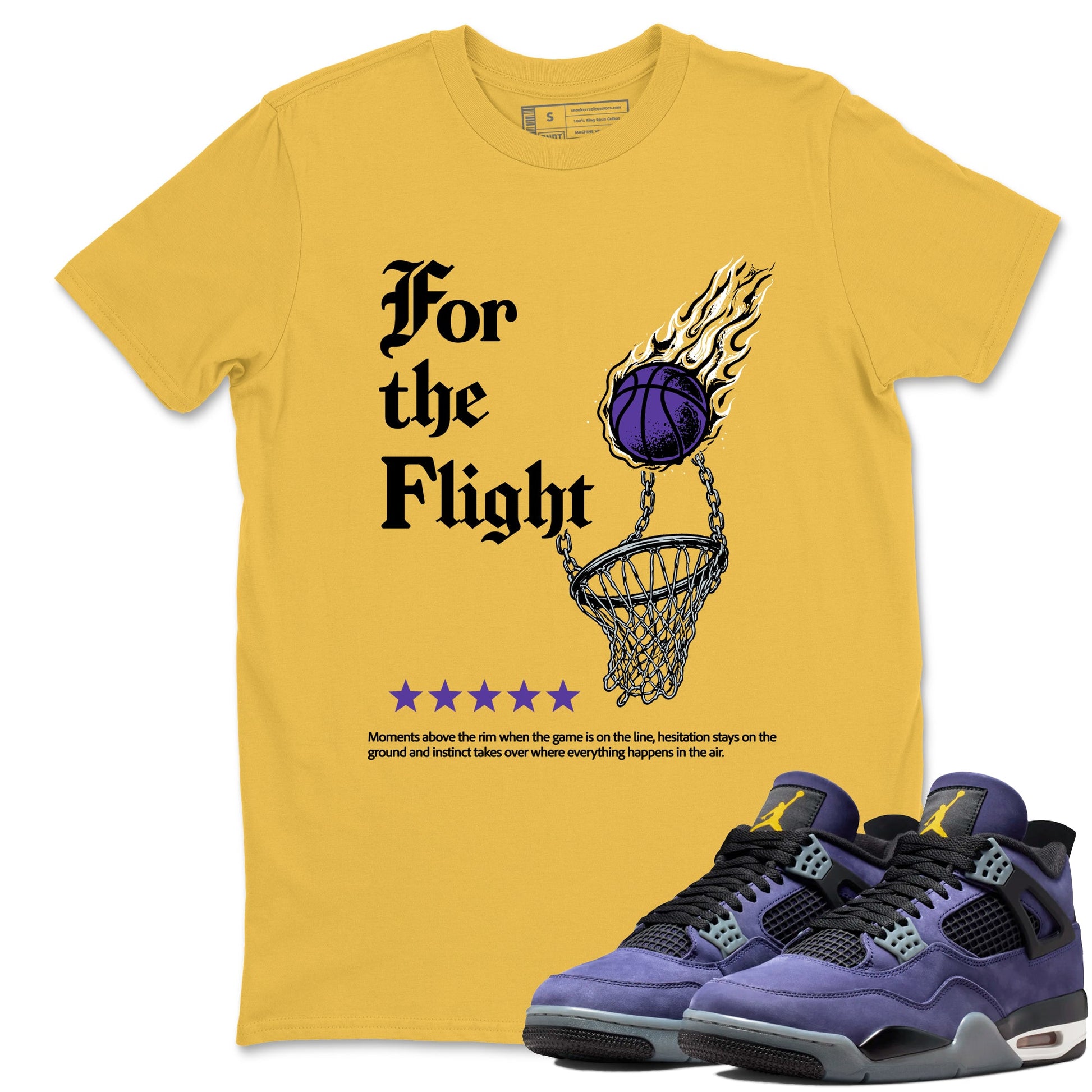 Best Sneakerfits graphic tee – Los Angeles Basketball Tees To Match Air Jordan 4 Lakeshow – For The Flight Tee Daisy 1
