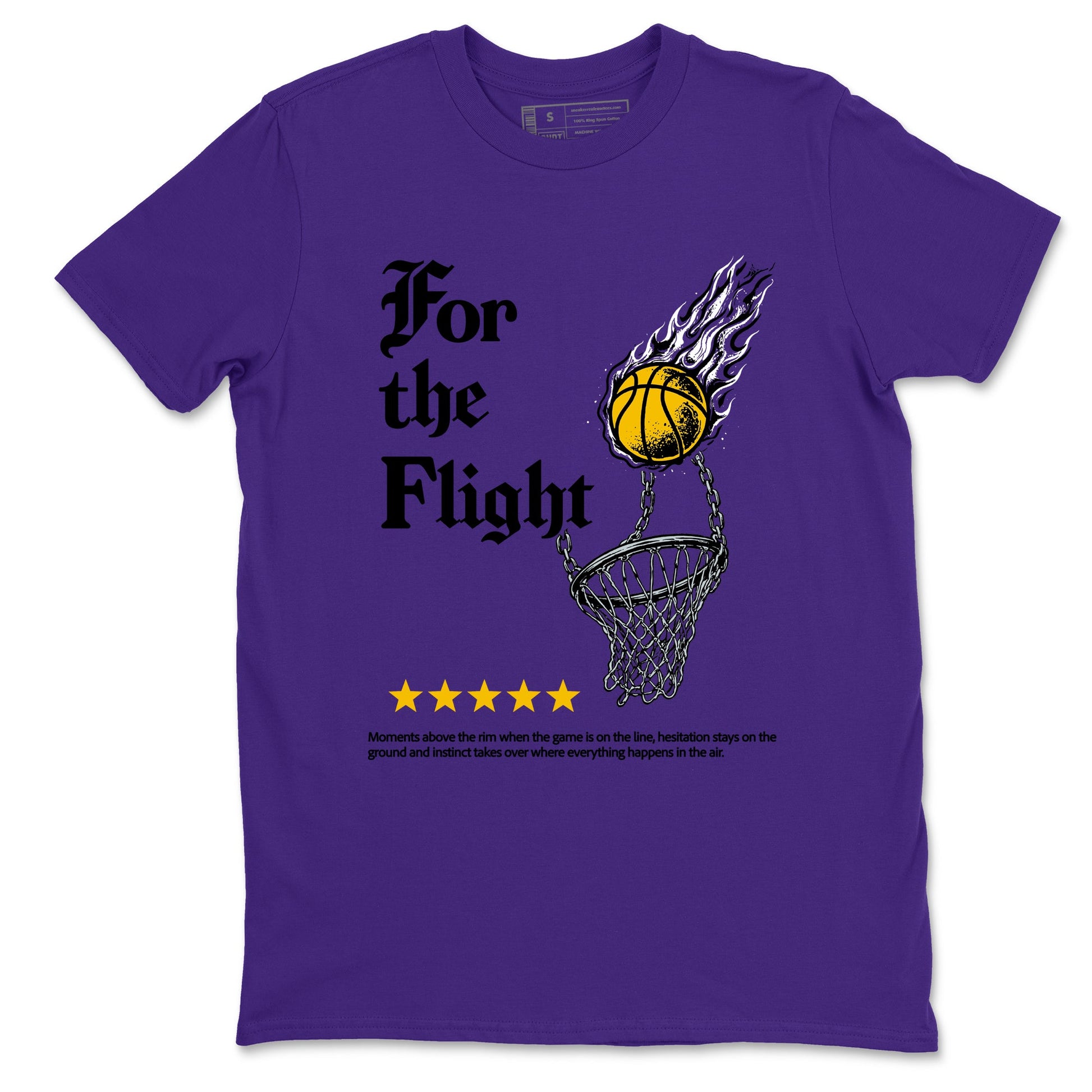 Best Sneakerfits graphic tee – Los Angeles Basketball Tees To Match Air Jordan 4 Lakeshow – For The Flight Tee Purple 2