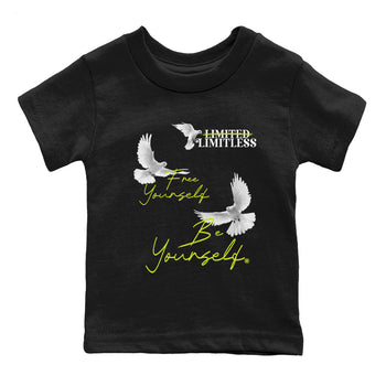 Foams One Black Volt shirts to match jordans Free Yourself Be Yourself sneaker match tees Air Foamposite One Black Volt match shoes to clothes SNRT Sneaker Tees Youth Baby Black 2 tee