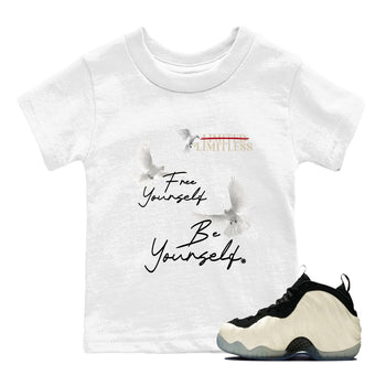 Sneaker Threads – Sneaker Tees To Match Air Foamposite One Pearl – Free Yourself Be Yourself Youth Graphic Tee White 1. Perfect for Jordan releases 2025 colorways.