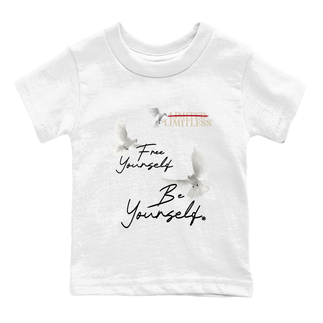 Sneaker Threads – Sneaker Tees To Match Air Foamposite One Pearl – Free Yourself Be Yourself Youth Graphic Tee White 2. Perfect for Jordan releases 2025 colorways.