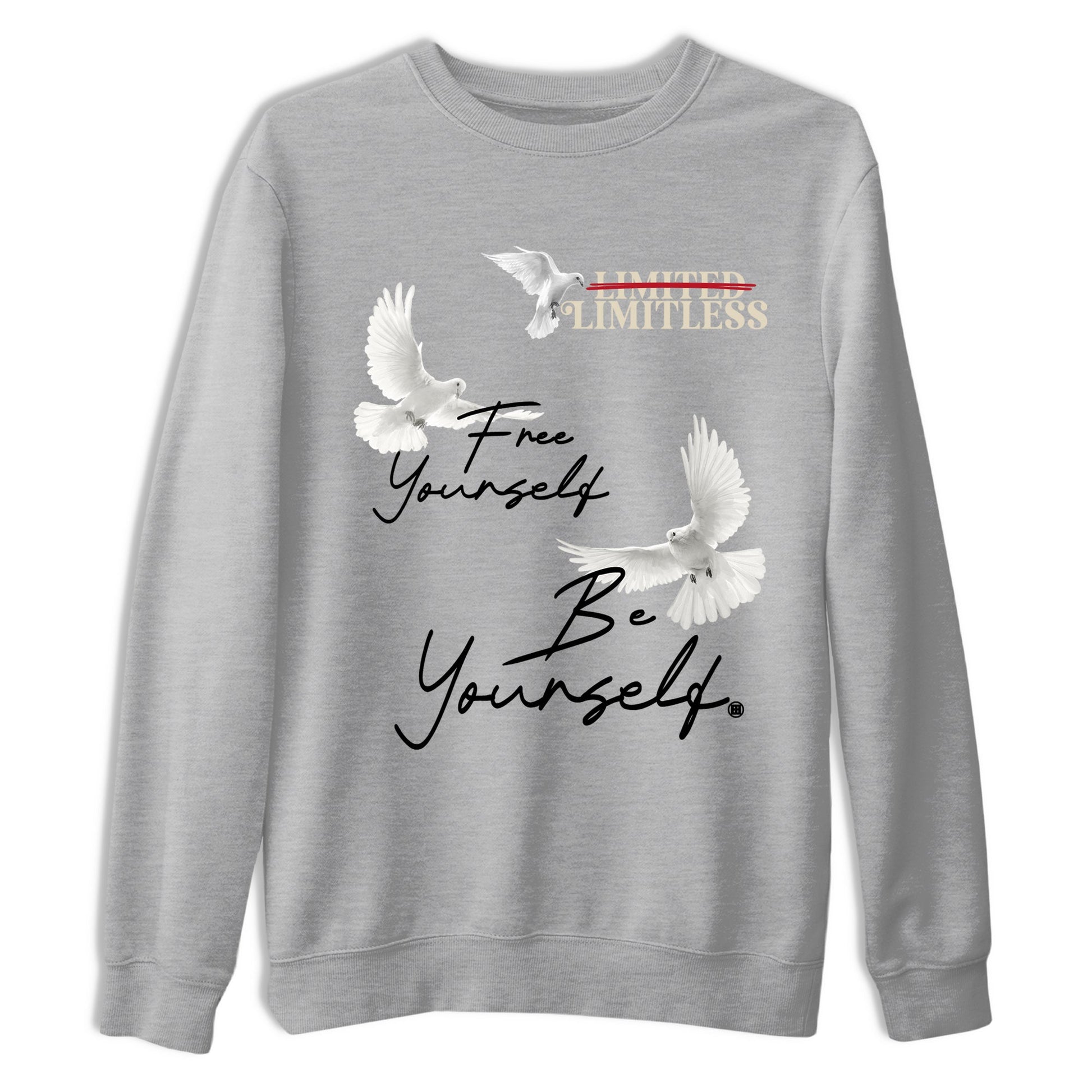Sneaker Threads – Sneaker Tees To Match Air Foamposite One Pearl – Free Yourself Be Yourself Graphic Tee Heather Grey 2. Perfect for Jordan releases 2025 colorways.