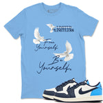 1s Obsidian shirts to match jordans Free Yourself Be Yourself shirts to match Jordans Air Jordan 1 Obsidian match shoes to clothes SNRT Sneaker Tees unisex cotton Carolina Blue 1 shirts
