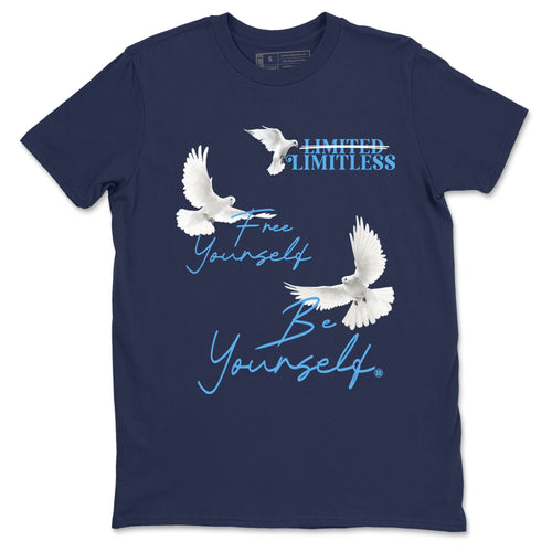 1s Obsidian shirts to match jordans Free Yourself Be Yourself shirts to match Jordans Air Jordan 1 Obsidian match shoes to clothes SNRT Sneaker Tees unisex cotton Navy 2 shirts