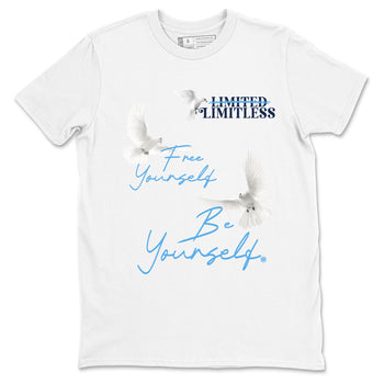 1s Obsidian shirts to match jordans Free Yourself Be Yourself shirts to match Jordans Air Jordan 1 Obsidian match shoes to clothes SNRT Sneaker Tees unisex cotton White 2 shirts