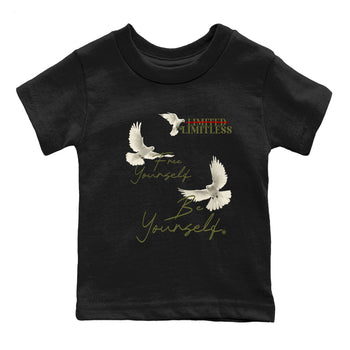 Jordan 1 Olive t shirts to match sneakers Free Yourself Be Yourself sneaker match tees Air Jordan 1 Low x Travis Scott Reverse Olive tee SNRT Sneaker Tees Youth Baby Black 2 tee