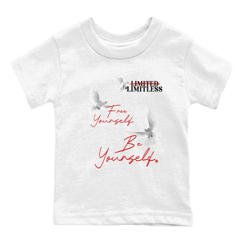 11s Bred Velvet shirts to match jordans Free Yourself Be Yourself sneaker match tees Air Jordan 11 Bred Velvet match shoes to clothes SNRT Sneaker Tees Youth Baby White 2 tee