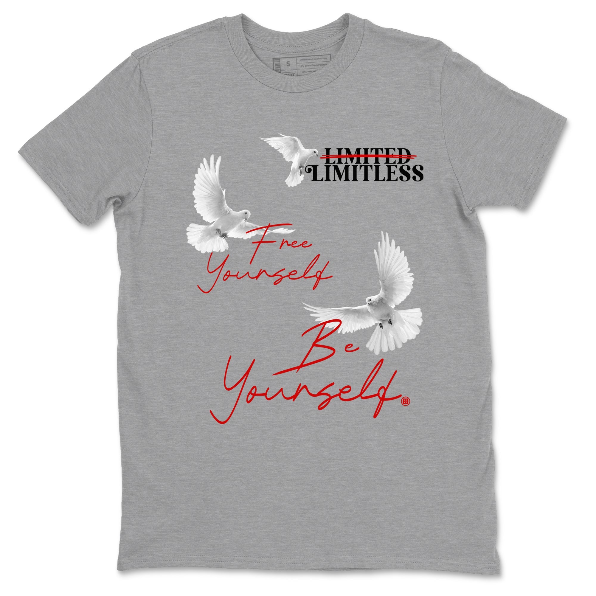 11s Bred Velvet shirts to match jordans Free Yourself Be Yourself sneaker match tees Air Jordan 11 Bred Velvet match shoes to clothes SNRT Sneaker Tees unisex cotton Heather Grey 2 shirts