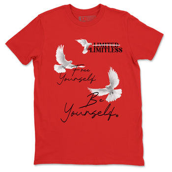 11s Bred Velvet shirts to match jordans Free Yourself Be Yourself sneaker match tees Air Jordan 11 Bred Velvet match shoes to clothes SNRT Sneaker Tees unisex cotton Red 2 shirts