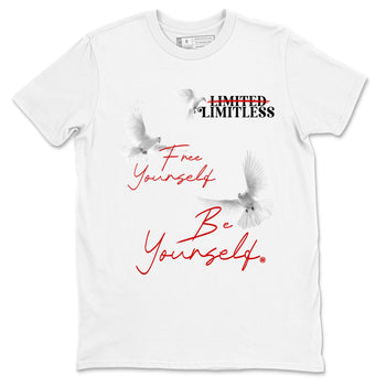 11s Bred Velvet shirts to match jordans Free Yourself Be Yourself sneaker match tees Air Jordan 11 Bred Velvet match shoes to clothes SNRT Sneaker Tees unisex cotton White 2 shirts