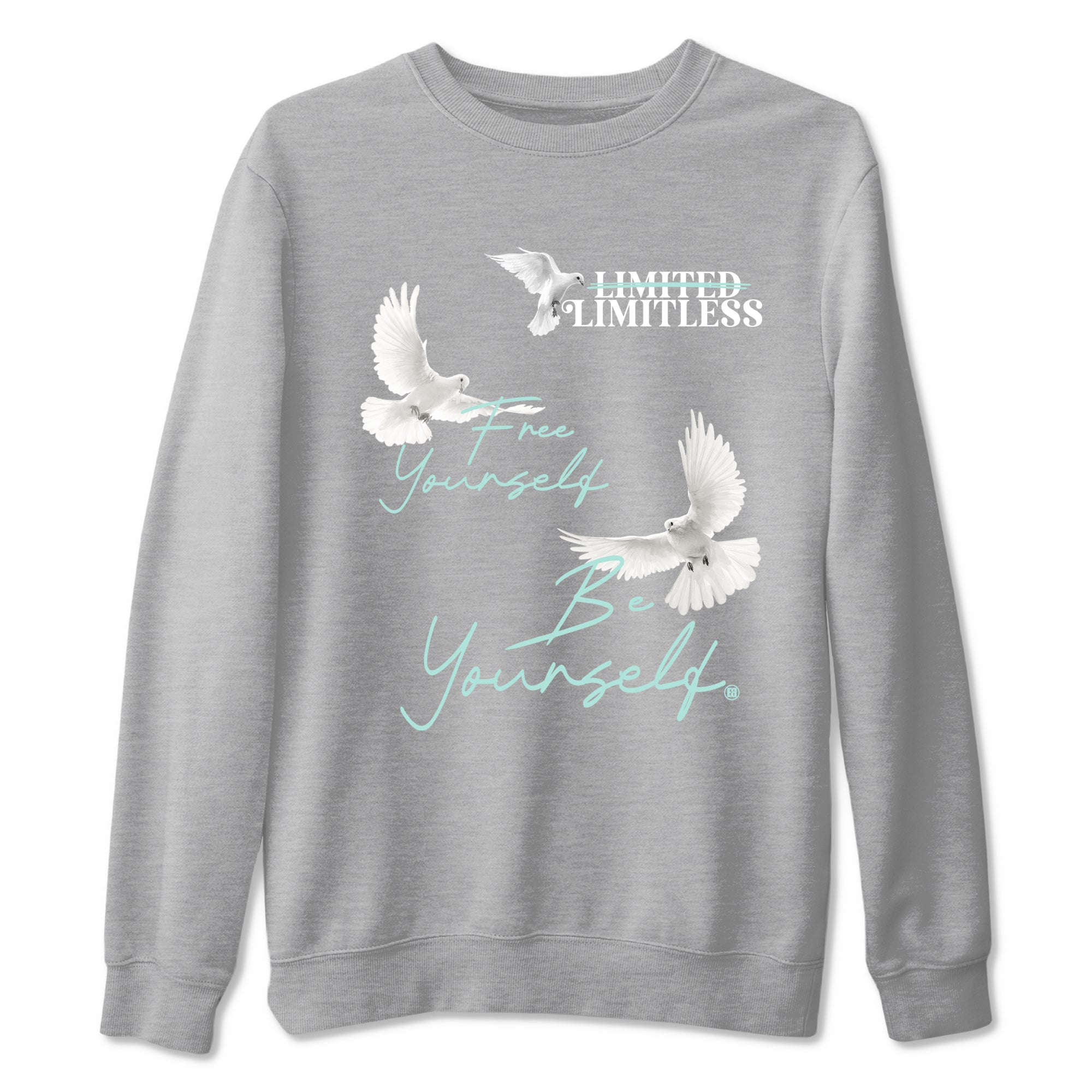 Free Yourself Be Yourself sneaker match t-shirt styled to complete your fit with the Air Jordan 11 Igloo sneakers, shown in Heather Grey 2.