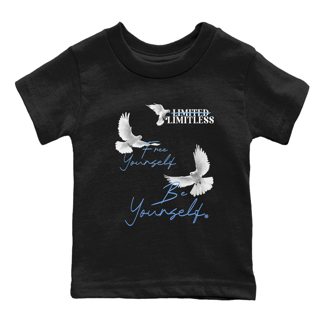 11s Legend Blue shirts to match jordans Free Yourself Be Yourself sneaker match tees Air Jordan 11 Legend Blue match shoes to clothes SNRT Sneaker Tees Youth Baby Black 2 tee