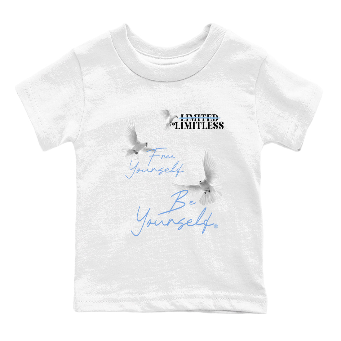 11s Legend Blue shirts to match jordans Free Yourself Be Yourself sneaker match tees Air Jordan 11 Legend Blue match shoes to clothes SNRT Sneaker Tees Youth Baby White 2 tee