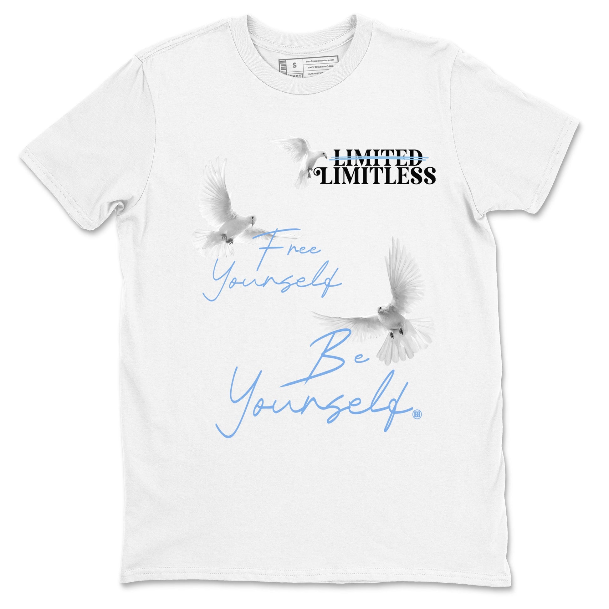 11s Legend Blue shirts to match jordans Free Yourself Be Yourself sneaker match tees Air Jordan 11 Legend Blue match shoes to clothes SNRT Sneaker Tees unisex cotton White 2 shirts