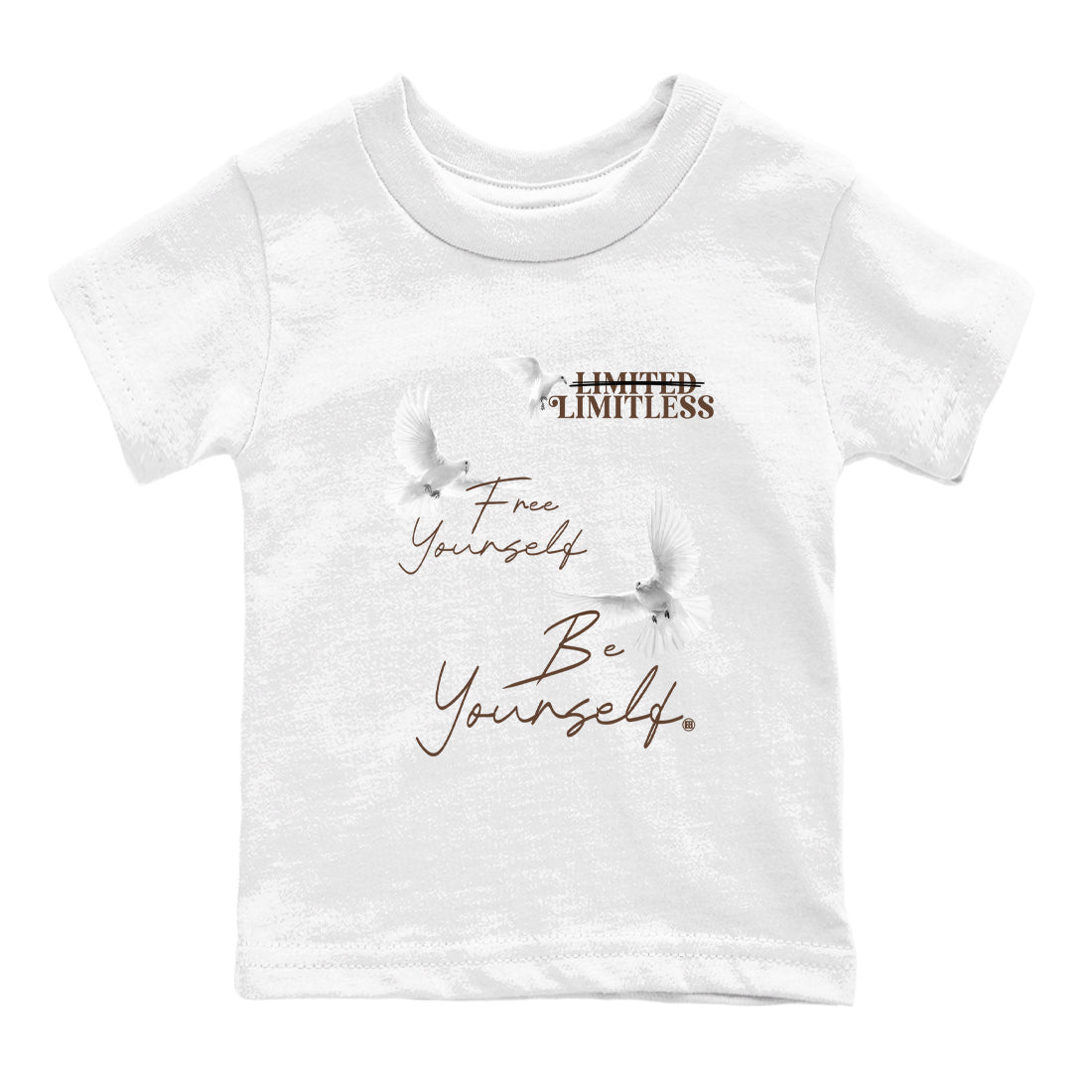12s Baroque Brown shirts to match jordans Free Yourself Be Yourself sneaker match tees Air Jordan 12 Baroque Brown match shoes to clothes SNRT Sneaker Tees Youth Baby White 2 tee