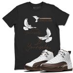 12s Baroque Brown shirts to match jordans Free Yourself Be Yourself sneaker match tees Air Jordan 12 Baroque Brown match shoes to clothes SNRT Sneaker Tees unisex cotton Black 1 shirts