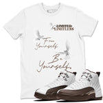 12s Baroque Brown shirts to match jordans Free Yourself Be Yourself sneaker match tees Air Jordan 12 Baroque Brown match shoes to clothes SNRT Sneaker Tees unisex cotton White 1 shirts