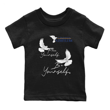 13s Midnight Navy shirts to match jordans Free Yourself Be Yourself sneaker match tees Air Jordan 13 Midnight Navy match shoes to clothes SNRT Sneaker Tees Youth Baby Black 2 tee