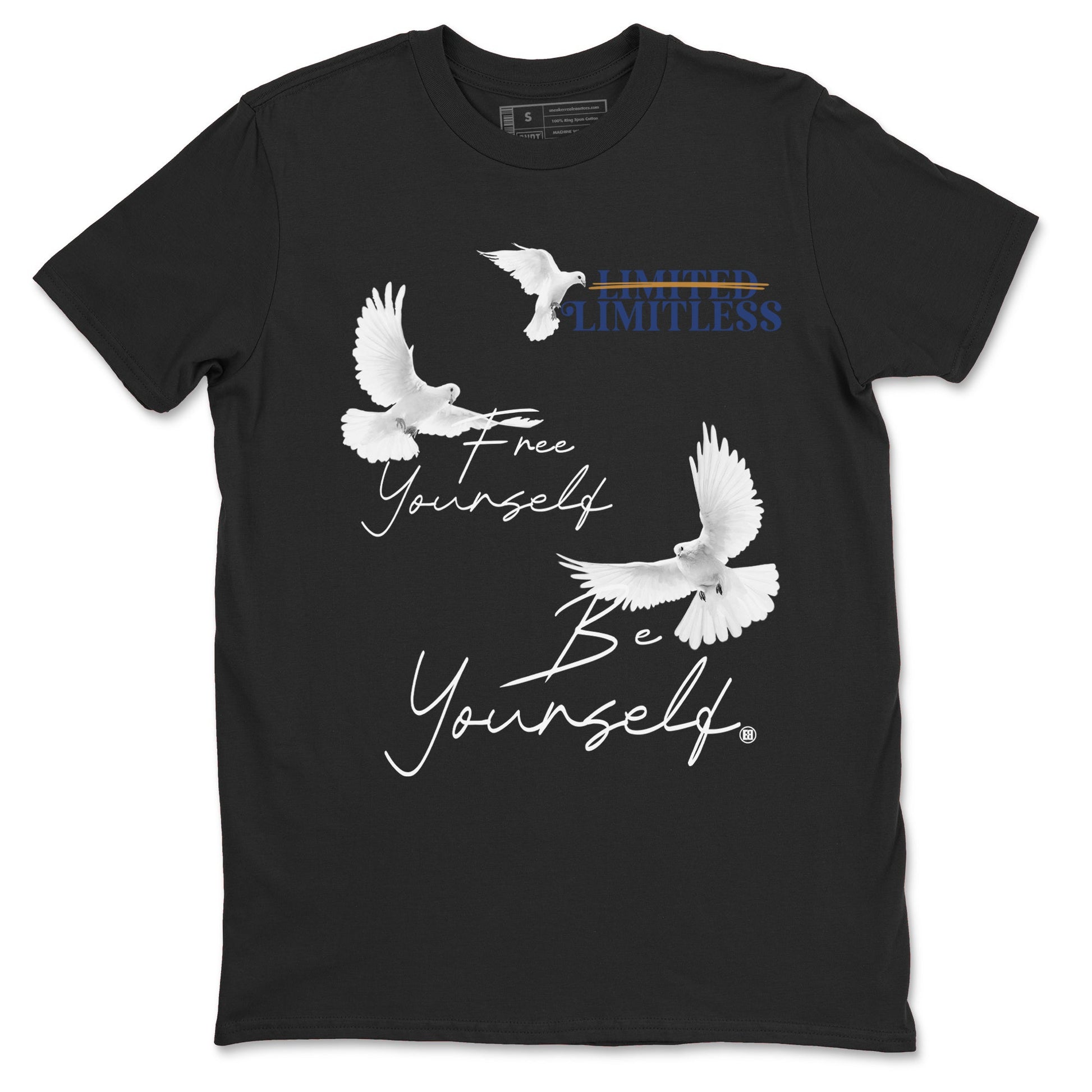 13s Midnight Navy shirts to match jordans Free Yourself Be Yourself sneaker match tees Air Jordan 13 Midnight Navy match shoes to clothes SNRT Sneaker Tees unisex cotton Black 2 shirts