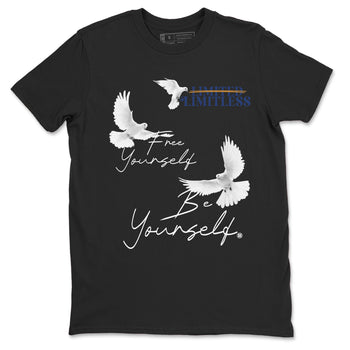 13s Midnight Navy shirts to match jordans Free Yourself Be Yourself sneaker match tees Air Jordan 13 Midnight Navy match shoes to clothes SNRT Sneaker Tees unisex cotton Black 2 shirts
