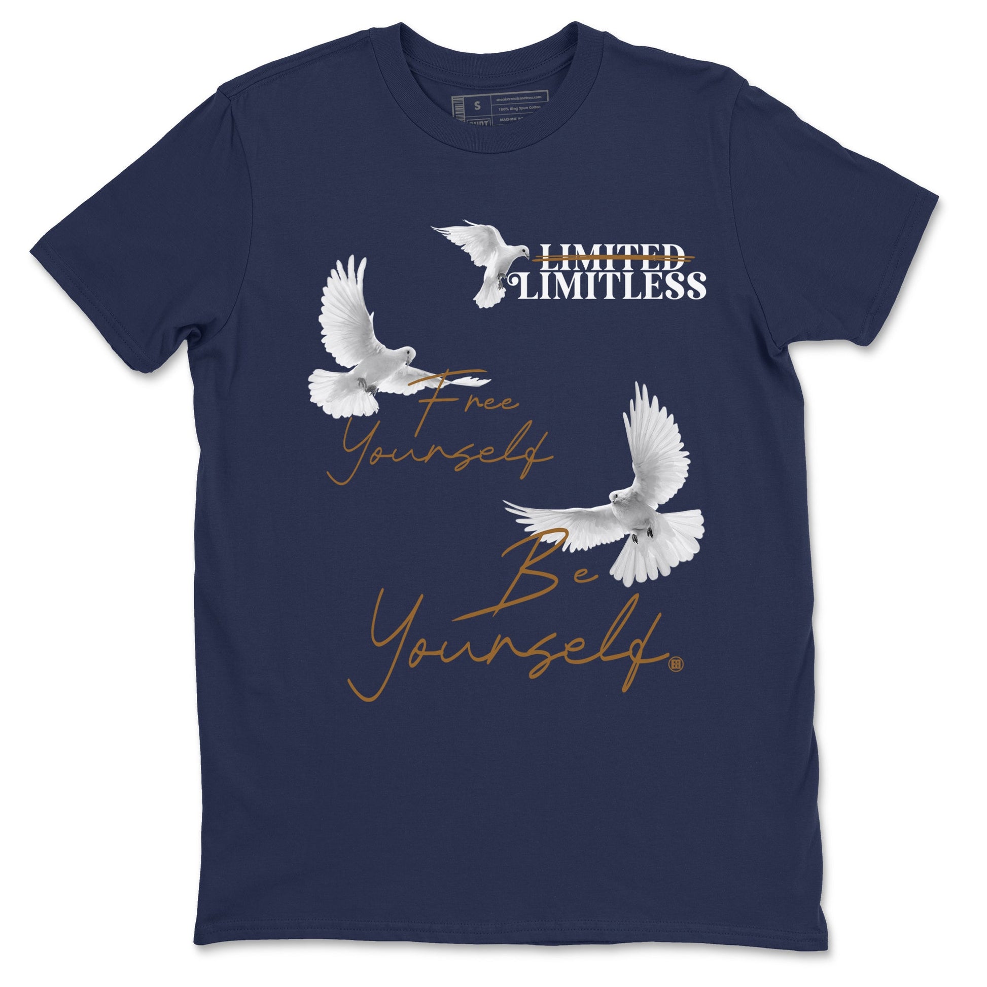 13s Midnight Navy shirts to match jordans Free Yourself Be Yourself sneaker match tees Air Jordan 13 Midnight Navy match shoes to clothes SNRT Sneaker Tees unisex cotton Navy 2 shirts