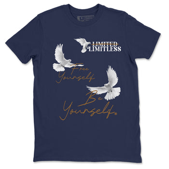 13s Midnight Navy shirts to match jordans Free Yourself Be Yourself sneaker match tees Air Jordan 13 Midnight Navy match shoes to clothes SNRT Sneaker Tees unisex cotton Navy 2 shirts
