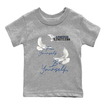 A Ma Maniere Air Jordan 3 Diffused Blue shirts to match jordans Free Yourself Be Yourself graphic tee Jordan 3 For The Love best t-shirts to wear with jordans SNRT Sneaker Tees Youth Baby Heather Grey 2 tee