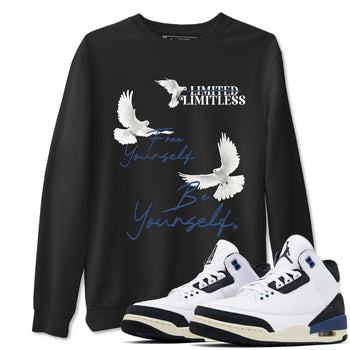 A Ma Maniere Air Jordan 3 Diffused Blue shirts to match jordans Free Yourself Be Yourself graphic tee Jordan 3 For The Love best t-shirts to wear with jordans SNRT Sneaker Tees unisex cotton Black 1 shirts