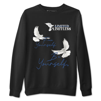 A Ma Maniere Air Jordan 3 Diffused Blue shirts to match jordans Free Yourself Be Yourself graphic tee Jordan 3 For The Love best t-shirts to wear with jordans SNRT Sneaker Tees unisex cotton Black 2 shirts