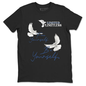 A Ma Maniere Air Jordan 3 Diffused Blue shirts to match jordans Free Yourself Be Yourself graphic tee Jordan 3 For The Love best t-shirts to wear with jordans SNRT Sneaker Tees unisex cotton Black 2 shirts