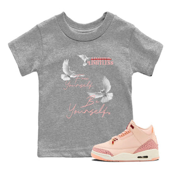 Free Yourself Be Yourself SNRT Sneaker Tees Kids - Air Jordan 3 Valentines Day - SNRT Sneaker T-shirts