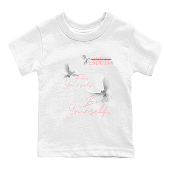 3s Valentines Day tee to match jordans Free Yourself Be Yourself sneaker match tees Air Jordan 3 "Treat Yourself" Washed Coral special Valentine's Day Gift SNRT Sneaker Tees Youth Baby White 2 tee