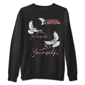 3s Valentines Day tee to match jordans Free Yourself Be Yourself sneaker match tees Air Jordan 3 "Treat Yourself" Washed Coral special Valentine's Day Gift SNRT Sneaker Tees Graphic Tee Black 2 shirts
