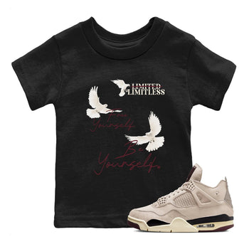 4s A Ma Maniere x "While You Were Sleeping" shirts to match jordans Free Yourself Be Yourself sneaker match tees Air Jordan 4 A Ma Maniere x W.Y.W.S match shoes to clothes SNRT Sneaker Tees Youth Baby Black 1 tee