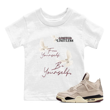 4s A Ma Maniere x "While You Were Sleeping" shirts to match jordans Free Yourself Be Yourself sneaker match tees Air Jordan 4 A Ma Maniere x W.Y.W.S match shoes to clothes SNRT Sneaker Tees Youth Baby White 1 tee