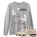 4s A Ma Maniere x "While You Were Sleeping" shirts to match jordans Free Yourself Be Yourself sneaker match tees Air Jordan 4 A Ma Maniere x W.Y.W.S match shoes to clothes SNRT Sneaker Tees unisex cotton Heather Grey 1 shirts