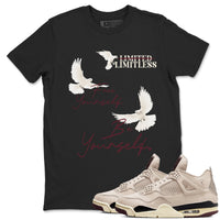 Free Yourself Be Yourself SNRT Sneaker Tees - Air Jordan 4 A Ma Maniere x Fossil Stone