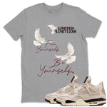 4s A Ma Maniere x "While You Were Sleeping" shirts to match jordans Free Yourself Be Yourself sneaker match tees Air Jordan 4 A Ma Maniere x W.Y.W.S match shoes to clothes SNRT Sneaker Tees unisex cotton Heather Grey 1 shirts