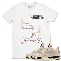 Free Yourself Be Yourself SNRT Sneaker Tees - Air Jordan 4 A Ma Maniere x Fossil Stone