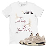 4s A Ma Maniere x "While You Were Sleeping" shirts to match jordans Free Yourself Be Yourself sneaker match tees Air Jordan 4 A Ma Maniere x W.Y.W.S match shoes to clothes SNRT Sneaker Tees unisex cotton White 1 shirts