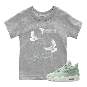4s seafoam shirts to match jordans Free Yourself Be Yourself sneaker match tees Air Jordan 4 Abundance match shoes to clothes SNRT Sneaker Tees Youth Baby Heather Grey 1 tee