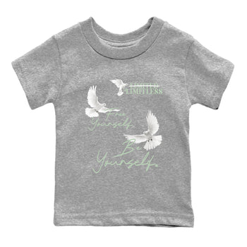 4s seafoam shirts to match jordans Free Yourself Be Yourself sneaker match tees Air Jordan 4 Abundance match shoes to clothes SNRT Sneaker Tees Youth Baby Heather Grey 2 tee
