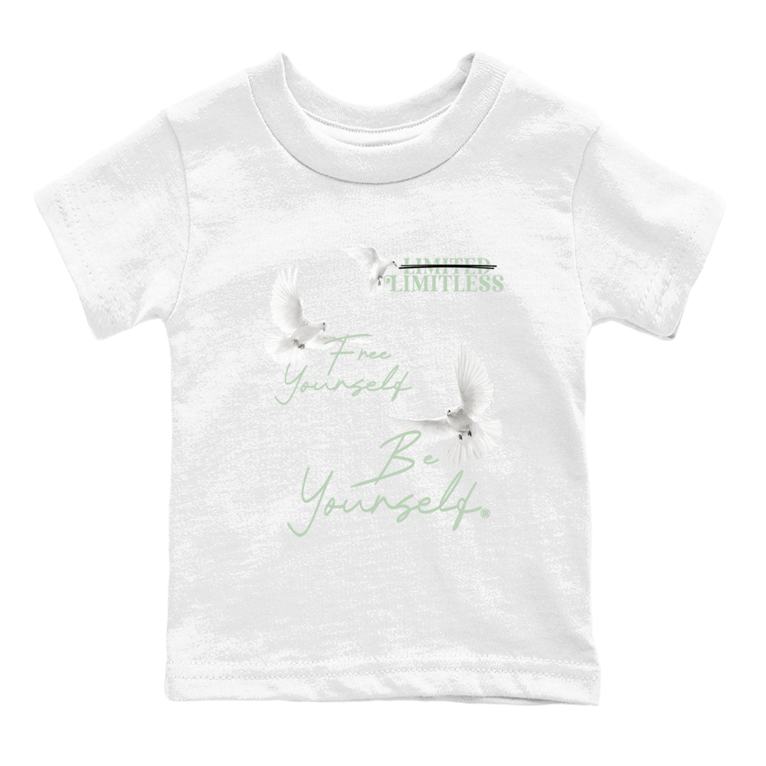 4s seafoam shirts to match jordans Free Yourself Be Yourself sneaker match tees Air Jordan 4 Abundance match shoes to clothes SNRT Sneaker Tees Youth Baby White 2 tee